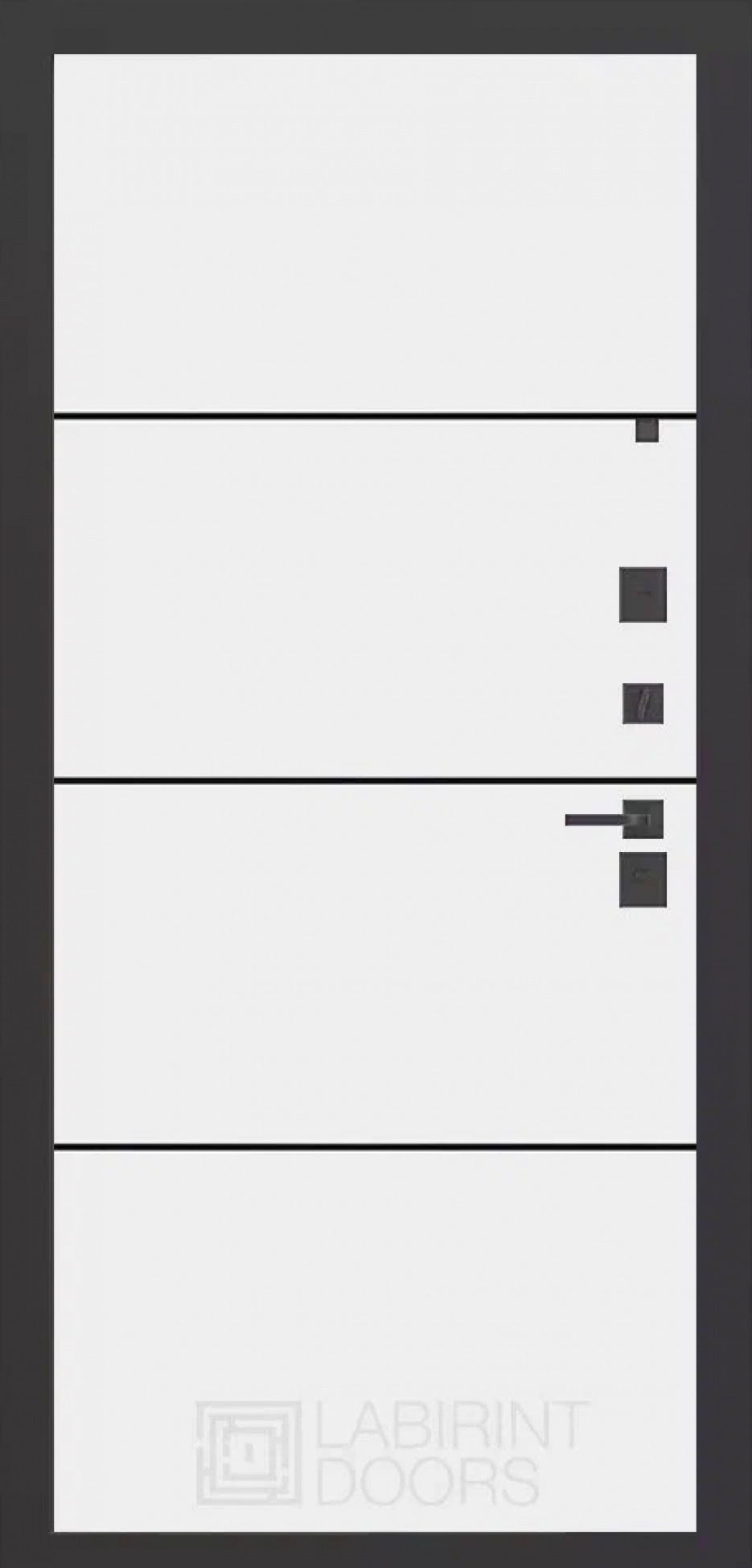 Входная дверь Labirint CARBON 25, Цвет "Белый софт"