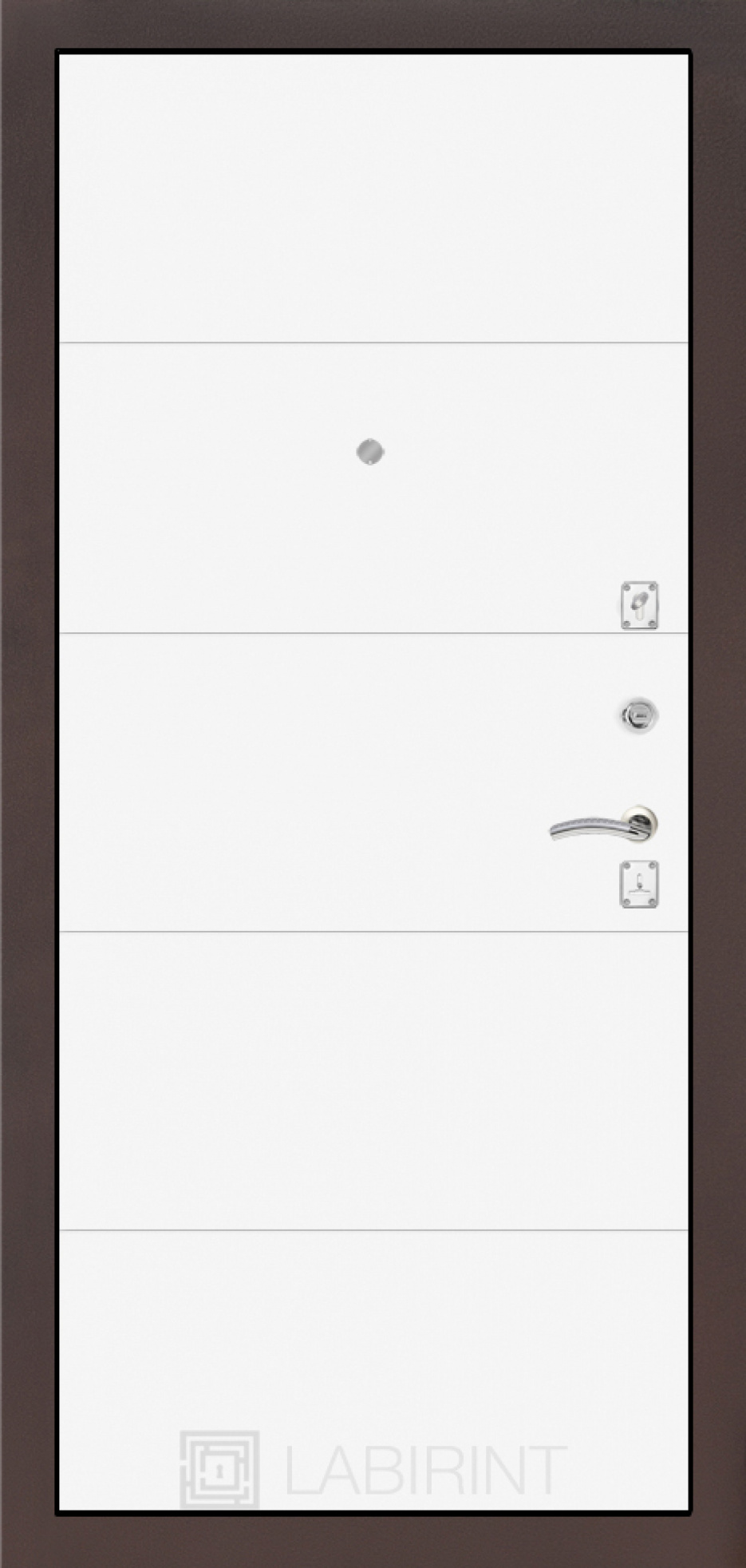 Входная дверь Labirint Classic "Антик медный" 13, Цвет "Белый софт"