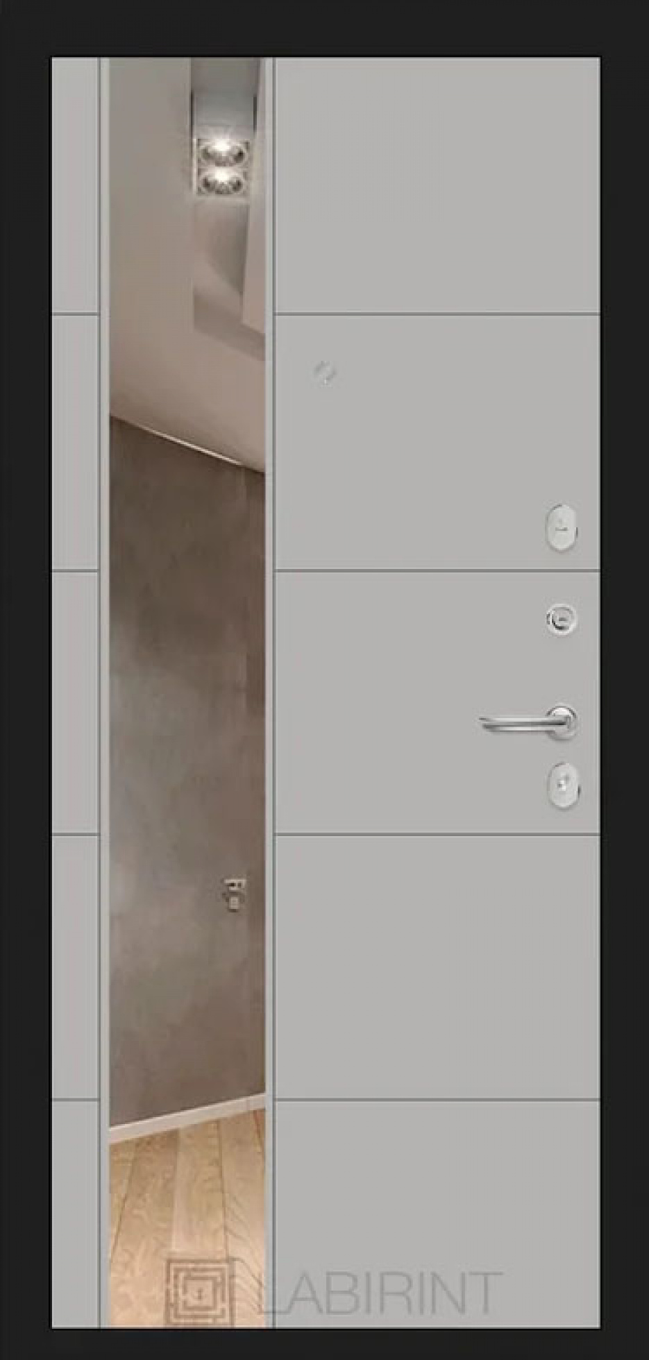 Входная дверь Labirint Мегаполис 19, Цвет "Грей Софт (Серый светлый)"
