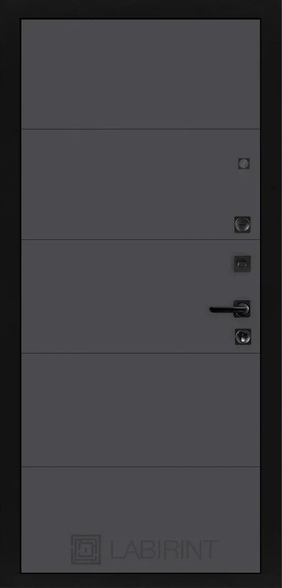 Входная дверь Labirint Piano 13, Цвет "Графит софт"