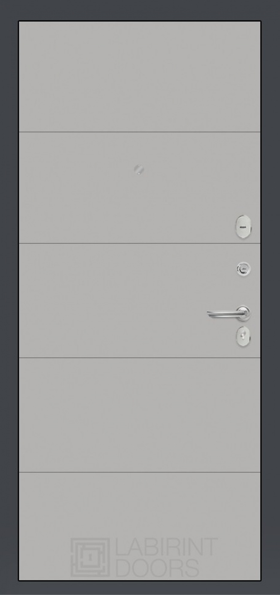 Входная дверь Labirint Loft 13, Цвет "Грей Софт (Серый светлый)"