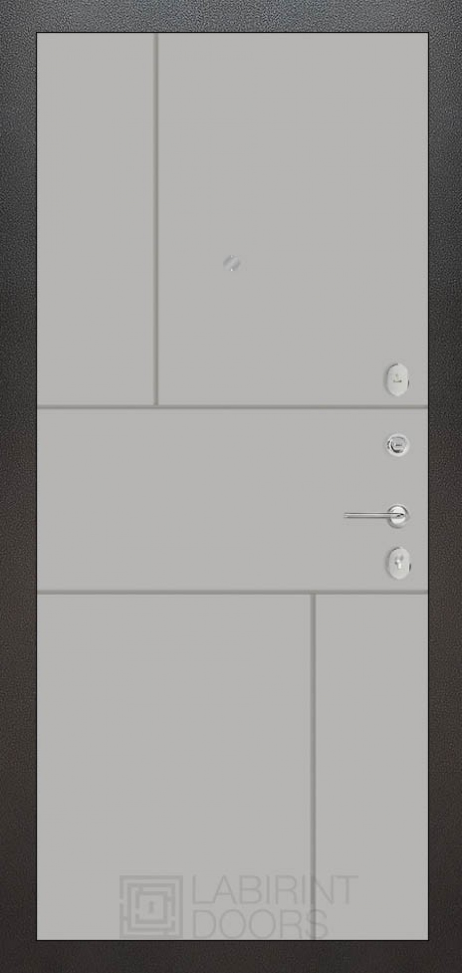 Входная дверь Labirint Silver 21, Цвет "Грей Софт (Серый светлый)"