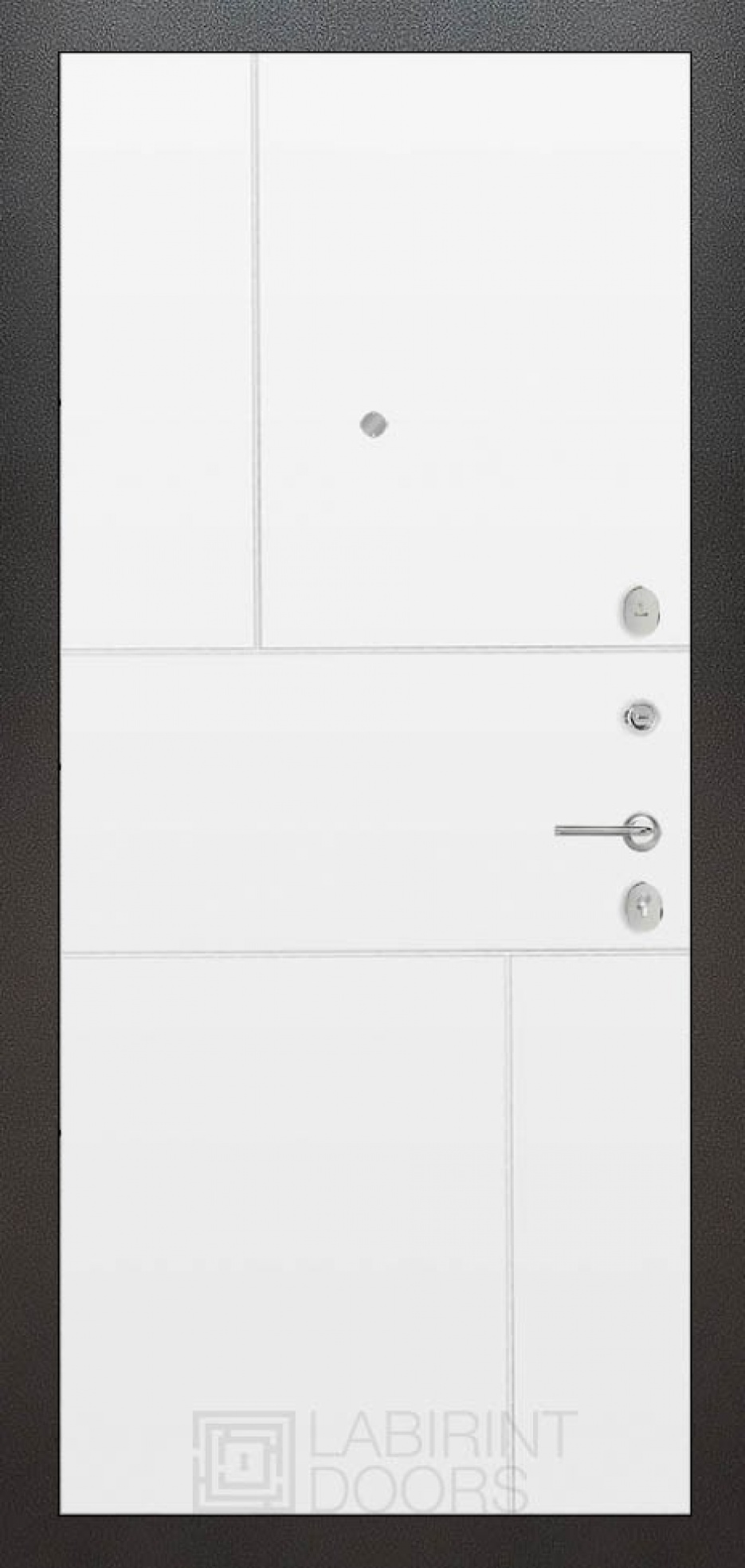 Входная дверь Labirint Silver 21, Цвет "Белый софт"
