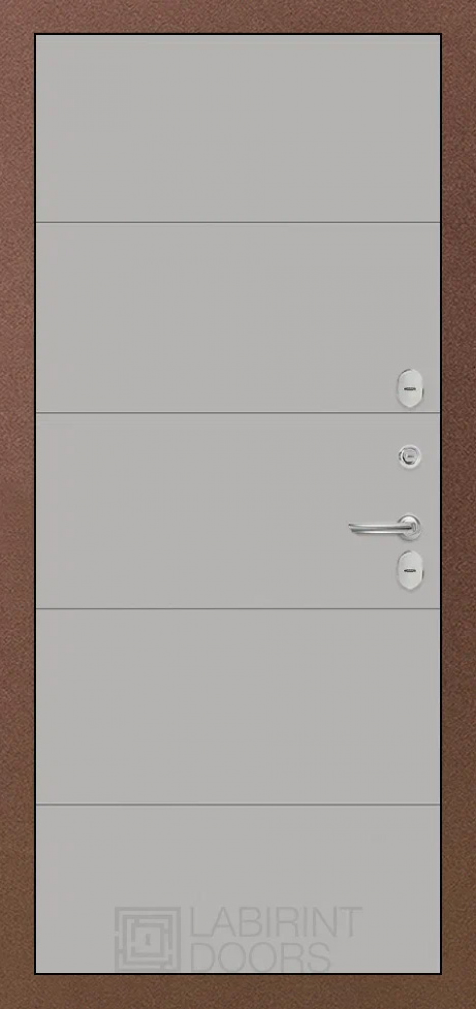Входная дверь Labirint Термо Лайт 13, Цвет "Грей Софт (Серый светлый)"